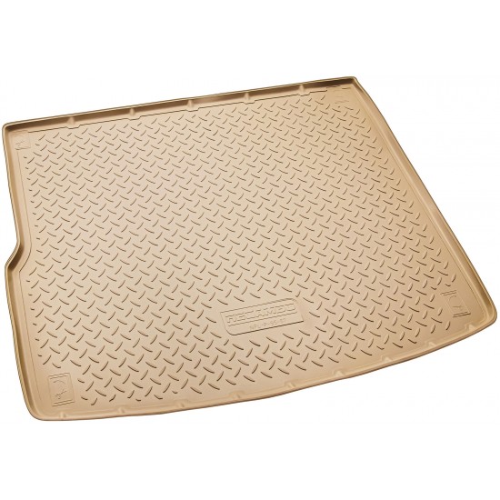 Tavita portbagaj bej din cauciuc premium pentru VW Touareg II 7P 2010-2018 cu clima in 4 zone