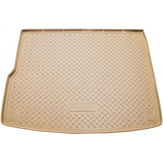 Tavita portbagaj bej din cauciuc premium pentru VW Touareg II 7P 2010-2018 cu clima in 4 zone