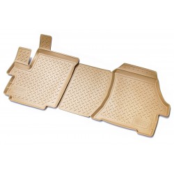 Set de 2 covorase bej cauciuc 3D stil tavita premium pentru Fiat Ducato, Citroen Jumper, Peugeot Boxer din 2006, Opel Movano C Cargo din 2021