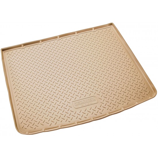 Tavita portbagaj bej din cauciuc premium pentru VW Touareg II 7P 2010-2018 cu clima in 2 zone