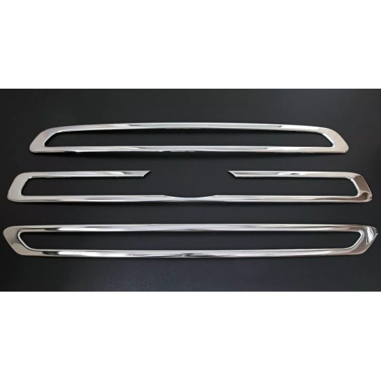 Set de 3 ornamente grila/masca fata crom pentru Ford Transit 7 din 2013-2018