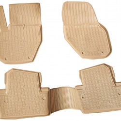 Set de 4 covorase bej cauciuc 3D stil tavita premium pentru Volvo S60, V60 din 2010-2018