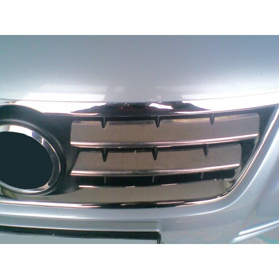 Set de 4 ornamente crom grila/masca fata compatibile Volkswagen Touareg I 7L 2002-10/2006
