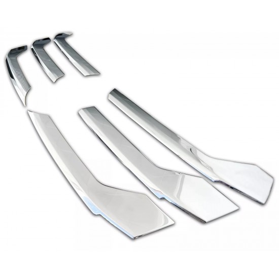 Set de 6 ornamente grila/masca fata crom Mercedes Vito, V-Class facelift din 2024
