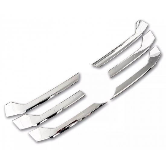 Set de 6 ornamente grila/masca fata crom Mercedes Vito, V-Class facelift din 2024