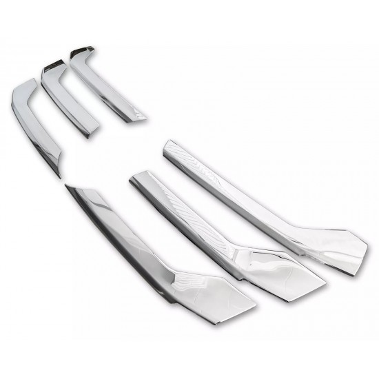 Set de 6 ornamente grila/masca fata crom Mercedes Vito, V-Class facelift din 2024