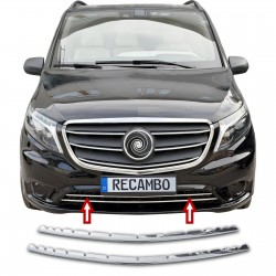 Ornamente bara/masca fata crom pentru Mercedes Vito, V-Class W447 din 2014-2024