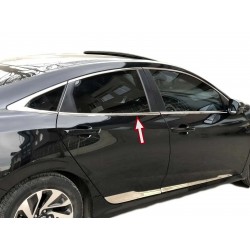 Set de 8 ornamente chedere/geamuri crom pentru Honda Civic 10 Berlina din 2017