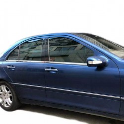 Set de 4 ornamente chedere/geamuri crom pentru Mercedes C-Class W203 din 2000-2007