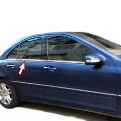Set de 4 ornamente chedere/geamuri crom pentru Mercedes C-Class W203 din 2000-2007