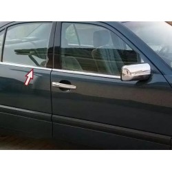 Set de 4 ornamente chedere/geamuri crom pentru Mercedes E-Class W124 din 1984-1997