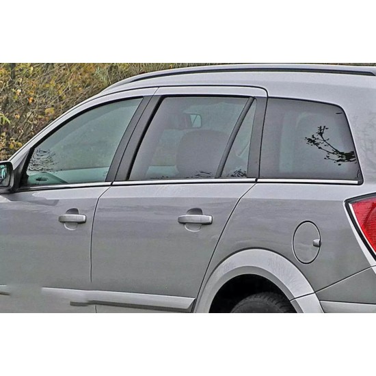 Set de 6 ornamente chedere/geamuri crom pentru Opel Astra H Caravan/Break/Combi din 2004-2010