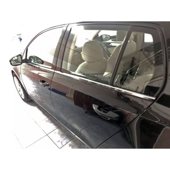 Set de 4 ornamente chedere/geamuri crom pentru VW Golf VI, 6 hatchback din 2008-2012