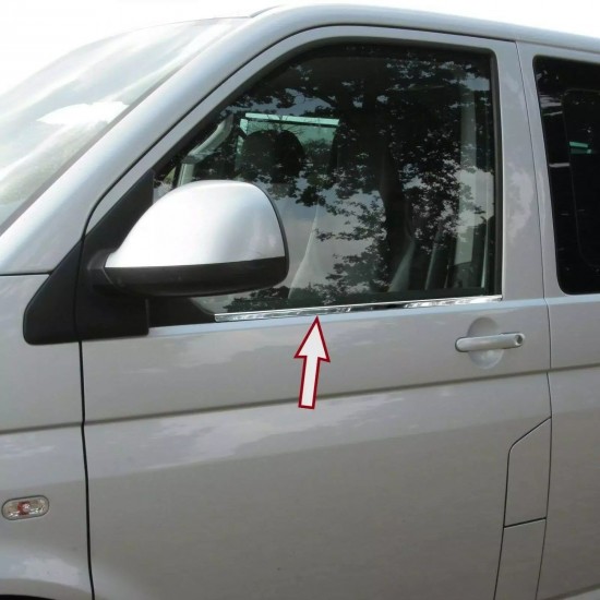  Set de 2 ornamente chedere/geamuri crom pentru VW T5, T6 cu doua usi