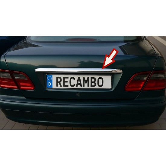 Ornament placuta numar cromat/ornament deasupra la numar cromat pentru Mercedes E-Class Berlina W210 din 1995-2002
