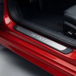 Set de 4 protectii universale pentru praguri din ABS si inox mat, stil SPORT