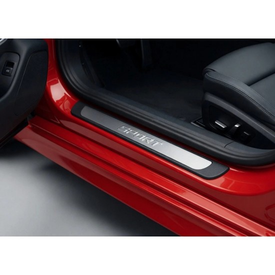 Set de 4 protectii universale pentru praguri din ABS si inox mat, stil SPORT