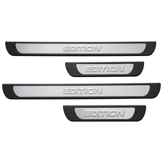 Set de 4 protectii universale pentru praguri din ABS si inox mat, stil EDITION