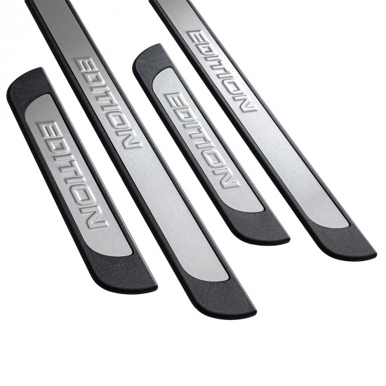 Set de 4 protectii universale pentru praguri din ABS si inox mat, stil EDITION