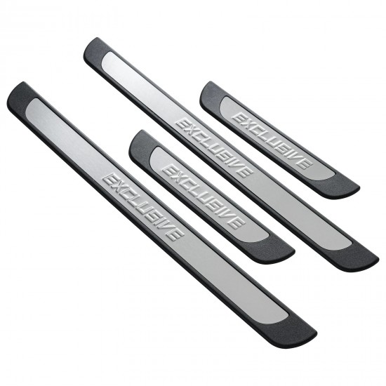 Set de 4 protectii universale pentru praguri din ABS si inox mat, stil EXCLUSIVE