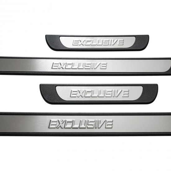 Set de 4 protectii universale pentru praguri din ABS si inox mat, stil EXCLUSIVE