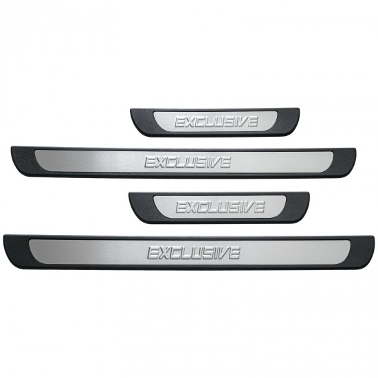 Set de 4 protectii universale pentru praguri din ABS si inox mat, stil EXCLUSIVE