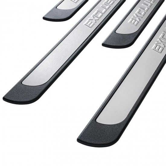 Set de 4 protectii universale pentru praguri din ABS si inox mat, stil EXCLUSIVE