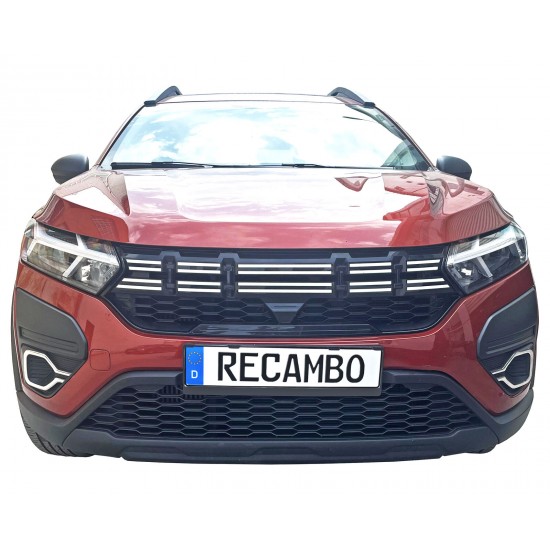 Set de 2 ornamente cromate pentru proiectoare/bara fata Dacia Sandero III din 2021, Jogger din 2021