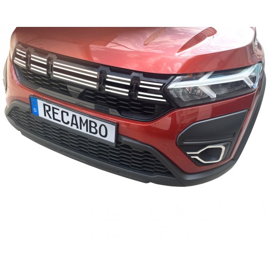 Set de 2 ornamente cromate pentru proiectoare/bara fata Dacia Sandero III din 2021, Jogger din 2021