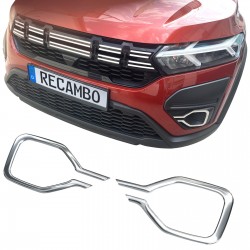 Set de 2 ornamente cromate pentru proiectoare/bara fata Dacia Sandero III din 2021, Jogger din 2021
