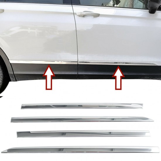  Set de 4 ornamente cromate bandouri usi/portiere pentru VW Tiguan II Allspace din 2016