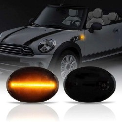 Set de 2 Lampi semnalizare laterala LED fumurii pentru Mini Clubman R55, R56, Cabriolet R57, Coupe R58, Roadster R59