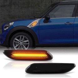 Set de 2 Lampi semnalizare aripa/laterala LED fumurii pentru BMW Mini Countryman R60, Paceman R61