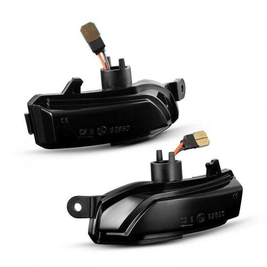 Set de 2 Lampi semnalizare oglinda LED fumurii pentru Skoda Fabia III din 2014-2021, Rapid NH din 06.2015, Seat Toledo NH din 10.2015