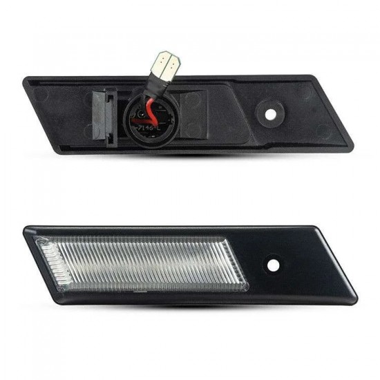 Set de 2 Lampi semnalizare laterala/aripi LED pentru BMW Seria 3 E36 din 1990-1996, Seria 5 E34 din 1987-1996, Seria 7 E32 din 1992-1994