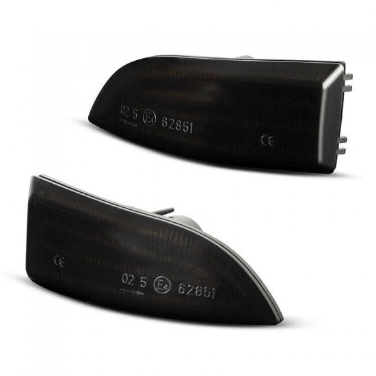 Set de 2 Lampi semnalizare oglinda LED fumurii pentru Renault Latitude, Megane III, 3, Fluence, Scenic III, 3, Laguna III, 3