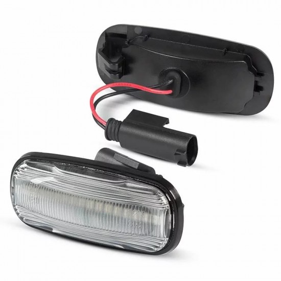 Set de 2 Lampi semnalizare laterala/aripi LED pentru Land Rover Discovery 2, Freelander 1, Defender, Rover 45, 75
