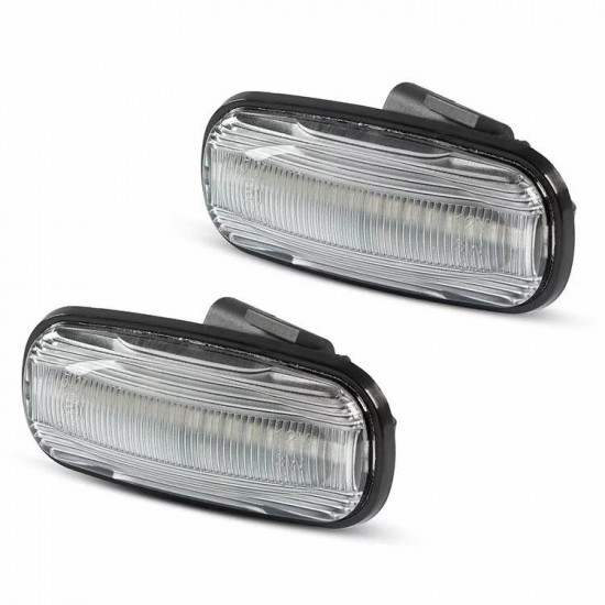 Set de 2 Lampi semnalizare laterala/aripi LED pentru Land Rover Discovery 2, Freelander 1, Defender, Rover 45, 75