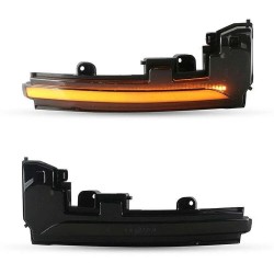  Set de 2 Lampi semnalizare oglinda LED fumurii pentru Land Rover Discovery IV din 2013-2017, Range Rover Sport L494, Range Rover IV (L405), Evoque 2012-2013 prefacelift