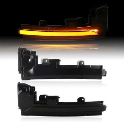  Set de 2 Lampi semnalizare oglinda LED fumurii pentru Land Rover Discovery IV din 2013-2017, Range Rover Sport L494, Range Rover IV (L405), Evoque 2012-2013 prefacelift