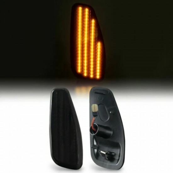 Set de 2 Lampi semnalizare laterala/aripi LED fumurii pentru Jeep Renegade din 2014