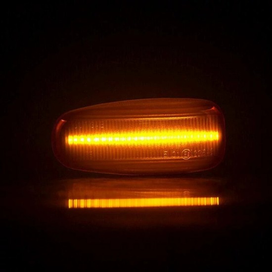 Set de 2 Lampi semnalizare laterala/aripi LED fumurii pentru Mercedes C-Class W202, S202 din 1996-2000