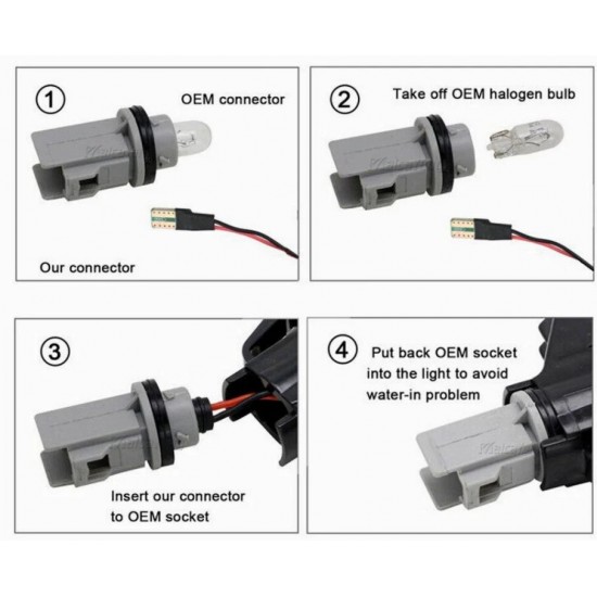 Set de 2 Lampi semnalizare laterala LED pentru Mercedes W124, S124, W201, W202, S202, W140, R107, R129
