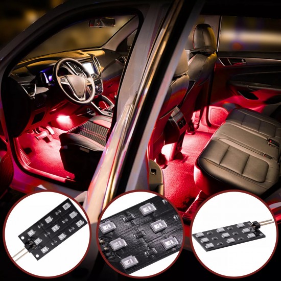 Set de 2 placi cu module LED lumina rosie interior pentru Seat Leon, Mii, Tarraco, Toledo, Alhambra, Ateca, Exeo, Ibiza, Leon