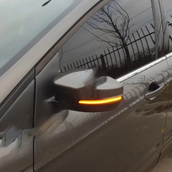 Set de 2 Lampi semnalizare oglinda LED fumurii pentru Ford Kuga II, 2, Ecosport din 2013-2018