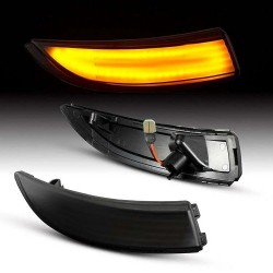 Set de 2 Lampi semnalizare oglinda LED fumurii pentru Ford Fiesta MK7 din 2008-2017, Ford B-Max din 2012-2017