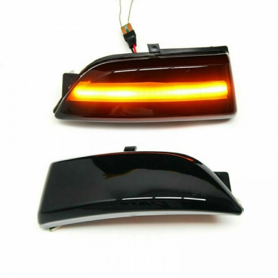 Set de 2 Lampi semnalizare oglinda LED fumurii pentru Ford Ranger, Raptor din 2012-2019