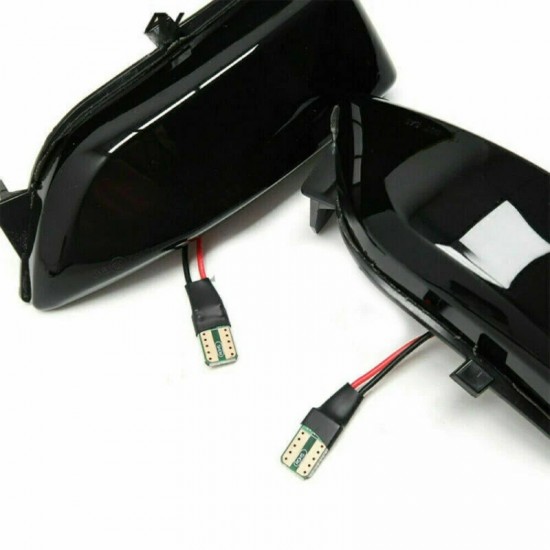 Set de 2 Lampi semnalizare oglinda LED fumurii pentru Ford Ranger, Raptor din 2012-2019
