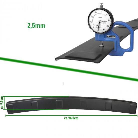 Ornament protectie portbagaj/bara spate neagra din ABS pentru VW Golf VII, 7 hatchback din 2012-2021