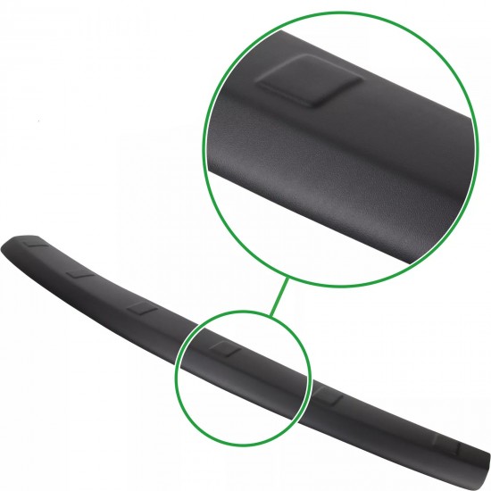 Ornament protectie portbagaj/bara spate neagra din ABS pentru VW Caddy III, 3 din 2003-2015